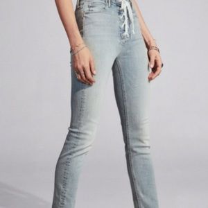Mother Lace Up Dazzler Ankle Jeans